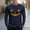 Navy, variant on FDGIU Men's Halloween Graphic Tees Men Fashion Casual Print Sports Long Sleeves Round-Neck Blouses Shirts Casual Shirts