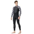 thumbnail image 1 of DivaSail Wetsuits Buceo Traje de buceo Hombre y mujer Súbido de manga larga Pantalones largos Cuerpo completo Traje de baño completo Deportes transpirables Pieles de buceo Hombres Negro / White 【L】 kenally OD003283-03, 1 of 7