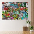 thumbnail image 2 of Idea4wall 3pcs Mural Vibrant Neon Spray Paint Typography Graffiti & Street Art Pop Stick Wallpaper Removable Wall Murals Large Wall Stickers for Home Decoration, 48"x72", 2 of 5