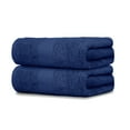 thumbnail image 4 of Dewall Maisons Navy Blue 2-Piece Bath Sheet Set - 100% Cotton, Extra Large 35" x 70" Towels - Soft, Luxurious, Absorbent For An Elevated Bath Experience, 4 of 9