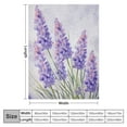 thumbnail image 4 of Creowell  Lavender Throw Blanket, Little Posy of Medicinal Herb Fresh Plant of Purple Flower Spa Aromatheraphy Organic, Flannel Accent Piece Soft Couch Cover for Adults, Lavender White, 4 of 6