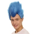 thumbnail image 4 of HPO Adult Men's Blue Flame Hades Wig – Synthetic Costume Hair for Halloween & Cosplay, 4 of 9