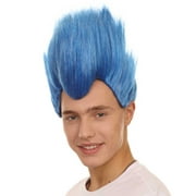 HPO Adult Mens Blue Flame Hades Wig – Synthetic Costume Hair for Halloween & Cosplay