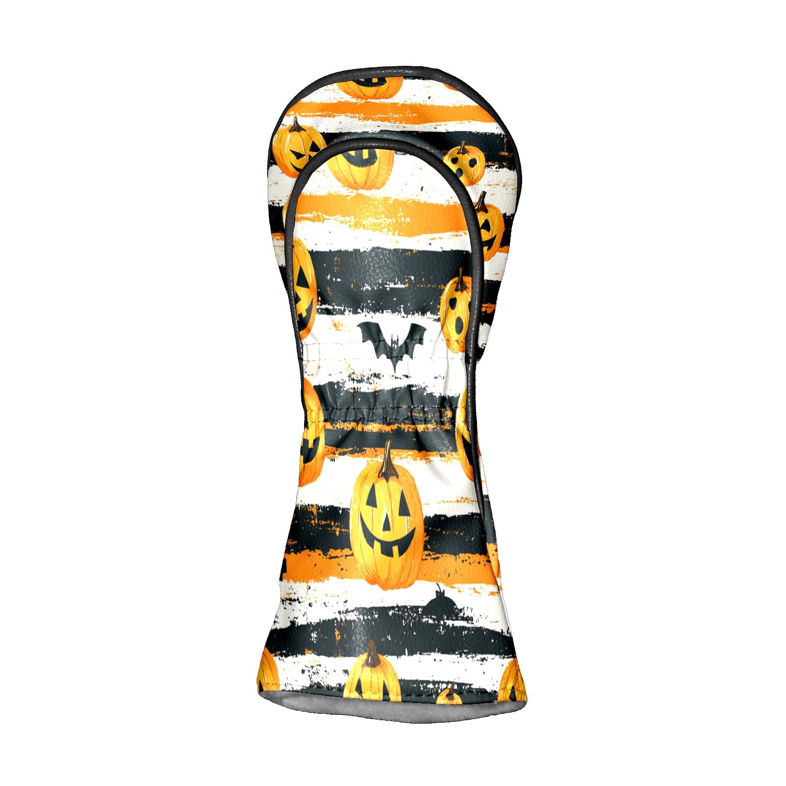 Golf Club Covers PU Leather Waterproof Head Covers for Fairway Woods Hybrids Pumpkin Bat