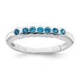 thumbnail image 6 of 925 Sterling Silver Blue Topaz Ring Size 8, 6 of 6