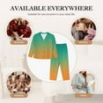 thumbnail image 7 of Vsdgher Orange To Teal Gradient1 Pajamas Set Long Sleeve Sleepwear Womens Button Down Nightwear Pj Sets-Large, 7 of 7