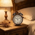 thumbnail image 4 of Loud Alarm for Deep Sleepers Retro Twin Bell Alarm Clock for Bedroom and Home Decoration, 4 of 6