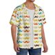 thumbnail image 2 of Fotbe Colorful Mustache Camisa Estampada de Manga Corta para Hombre, Casual de Verano, Estilo Playero, Sin Arrugas-Large, 2 of 5