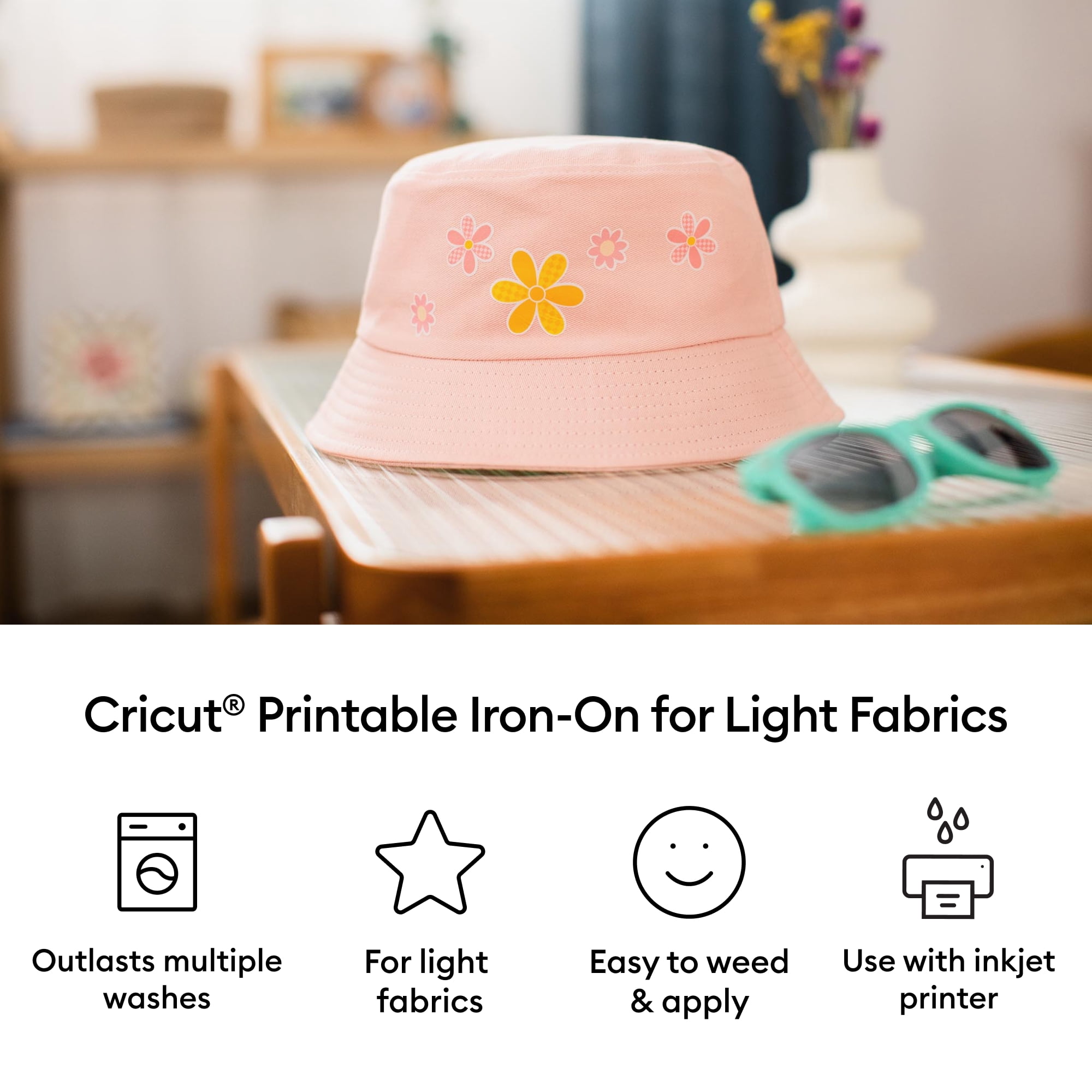 Cricut Printable Iron-On™ Vinyl, Light Fabrics -&nbsp;8.5 in x 11 in (10), 8.5" x 11"