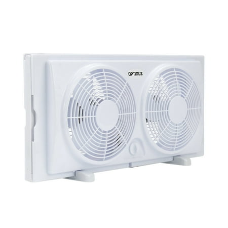Optimus - 7" Reversible Twin Window Fan - White