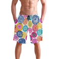thumbnail image 4 of Dailycode Men's Quick Dry Swim Trunks Beach Shorts Casual Summer Board Shorts with Pockets, Circle Graffiti, 4 of 8