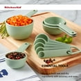 thumbnail image 2 of KitchenAid 9-Piece Plastic Stackable Measuring Cup and Spoons Set for Cooking, Pistachio, 2 of 11