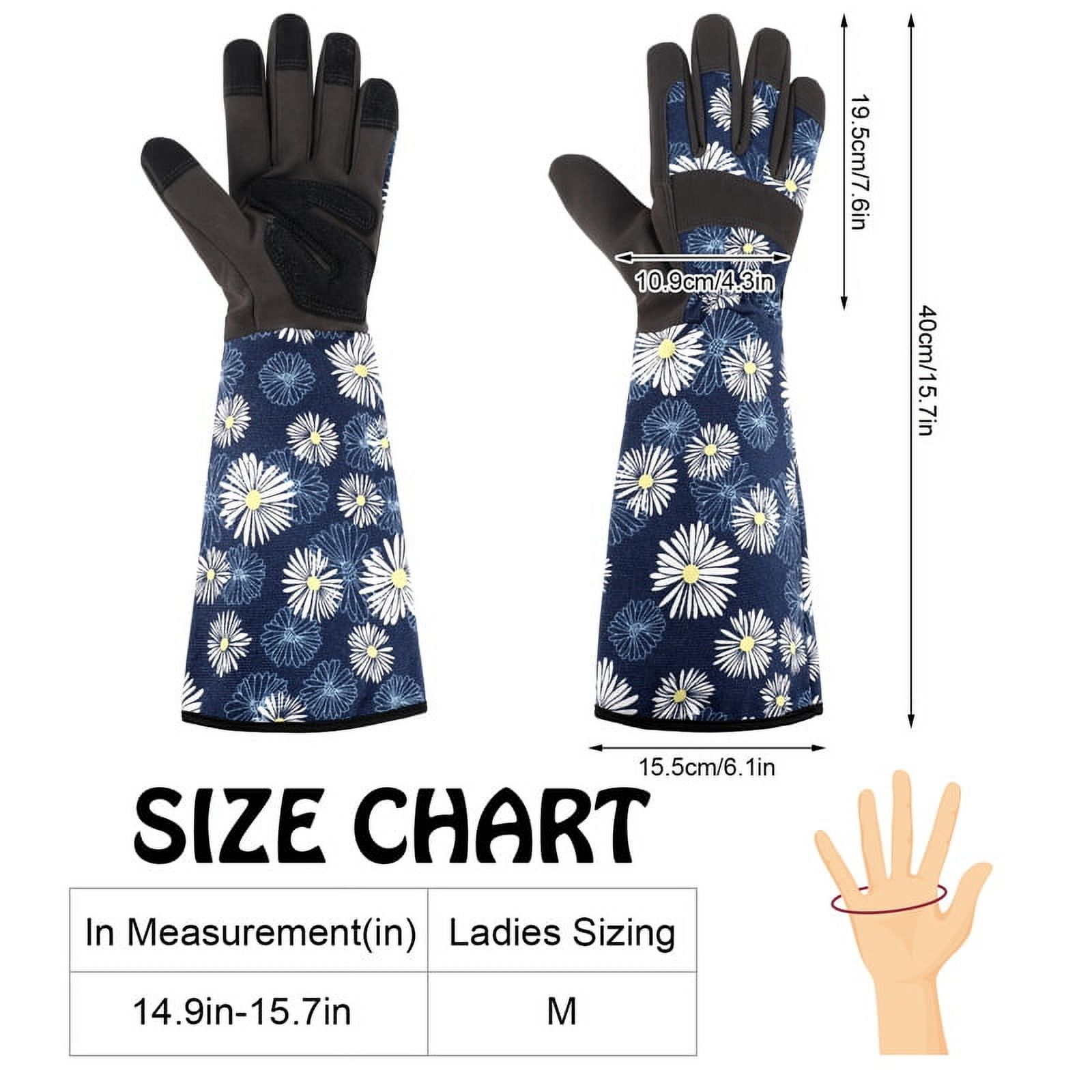 Qweryboo Women's Thorn-Proof Garden Gloves, Navy Blue photo 2