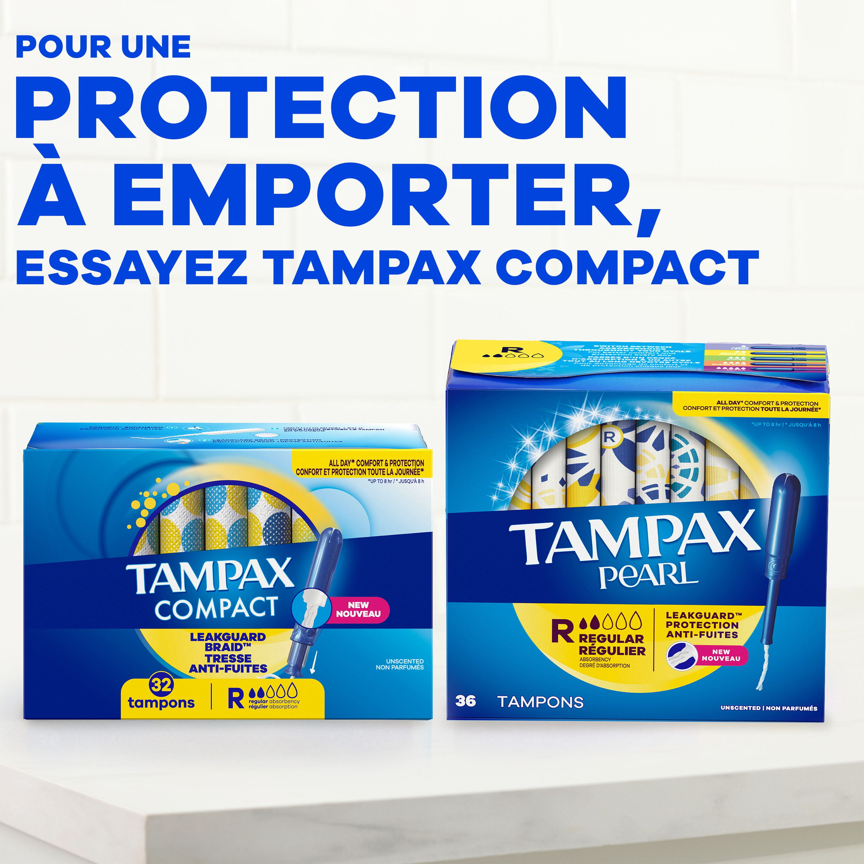 Tampax Cardboard Tampons Super Plus Absorbency, Anti-Slip Grip, LeakGuard Skirt, Unscented, 40CT