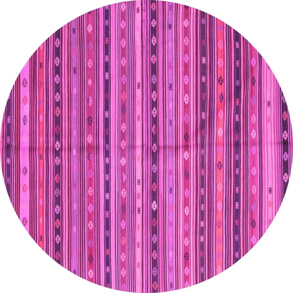 Ahgly Company Indoor Round Southwestern Pink Country Area Rugs, 6' Round