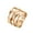 Rose Gold, variant on Unisex Stainless Steel 15mm Trendy Solid Knot Crisscross Intertwined Crossover Infinity Chunky Statement Ring Wedding Band Gold Size 9