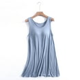 thumbnail image 2 of cfhntfmh Nightshirts for Women Built in Bras Lounge Sleeveless Scoop Neck Tank Dress Soft Loose Sleepwear Nightgown, 2 of 7