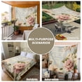 thumbnail image 6 of Farmhouse Pink Floral Tapestry for Bedroom Wall Hanging Tapestry, Spring Vintage Botanical Flowers Ceiling Backdrop Tapestries Poster Blanket Wall Decor for Teens Room Living Room Dorm 39" x 59", 6 of 8