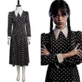 thumbnail image 1 of Miércoles (2022) Disfraces de cosplay de la familia Addams Carnaval de Halloween, 1 of 3