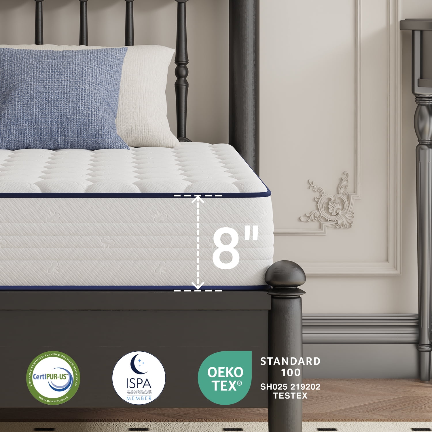 Avenco Pearl 8" Full Size Medium Adult Supportive Innerspring Mattress