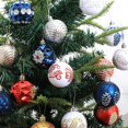 thumbnail image 3 of Christmas Balls Ornaments for Xmas Tree - Shatterproof Christmas Tree Decorations Large Hanging Coloured Drawing Balls, 8PCS (2.36" in Dia), 3 of 8