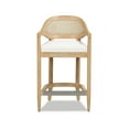 thumbnail image 4 of Americana Mid-Century Modern 26" Cane Back Counter Stool Ivory White Boucle, 4 of 10