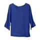 thumbnail image 3 of Sudadera con capucha para mujer,Jersey de cuello redondo y manga 3/4 para mujer, camiseta informal de color liso, 95 % poliéster, 5 % elastano, corte regular, para usar en casa, sopatenor, 3 of 9