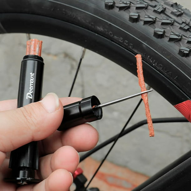 Bike Tire Repair Fork Bits Portable and Durable Bicycle Tubeless Tire Repair Tools Easy to Use Tire Repair Kits with Rubber Stripes Walmart