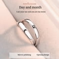 thumbnail image 3 of Openpig Sun and Moon Promise Rings for Her Couples Wedding Band Jewelry Engagement Matching Open Rings for Women, 3 of 9