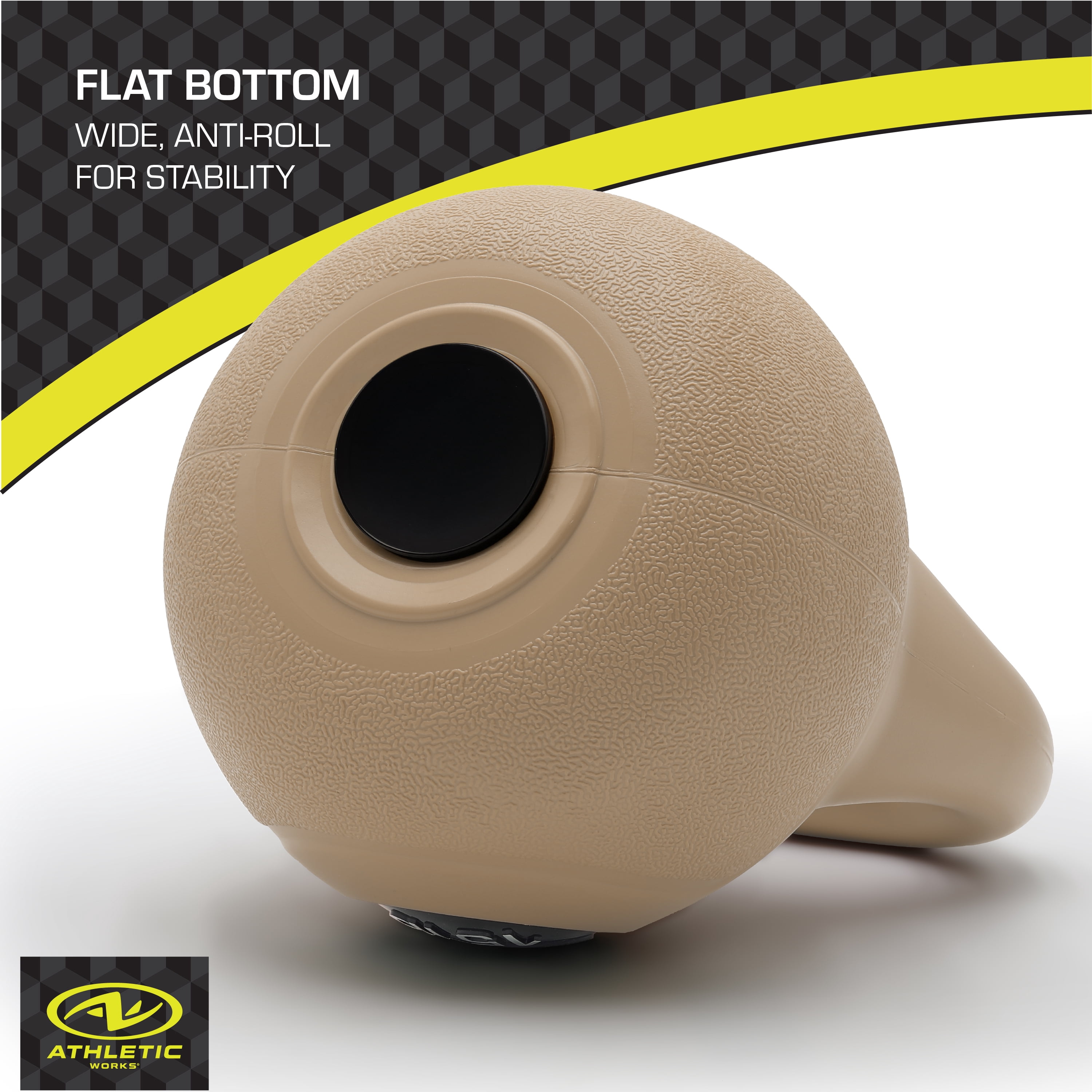 AW 30 lb Cement Kettlebell Weight Set, Vinyl-Coated Home Gym Weights, 5, 10 & 15 LB