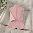 thumbnail image 4 of Cxenplz Women's Blazers Spring Summer Half Sleeve Office Coat Top All Match Stylish Jacket Blazer, 4 of 5
