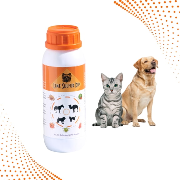 Lime Sulfur Dip – Concentrated Sulfur Solution for Itchy Skin, Mange, Ringworm  Dermatitis – Safe for Dogs, Cats, Puppies, Kittens, Horses, and Livestock