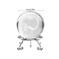 thumbnail image 6 of Halloween Decorations Crystal Ball, 3D Skull Ghost Laser Engraved Glass Ball with Stand, White Crystal Desktop Ornament for Home Party Decor, 6 of 6