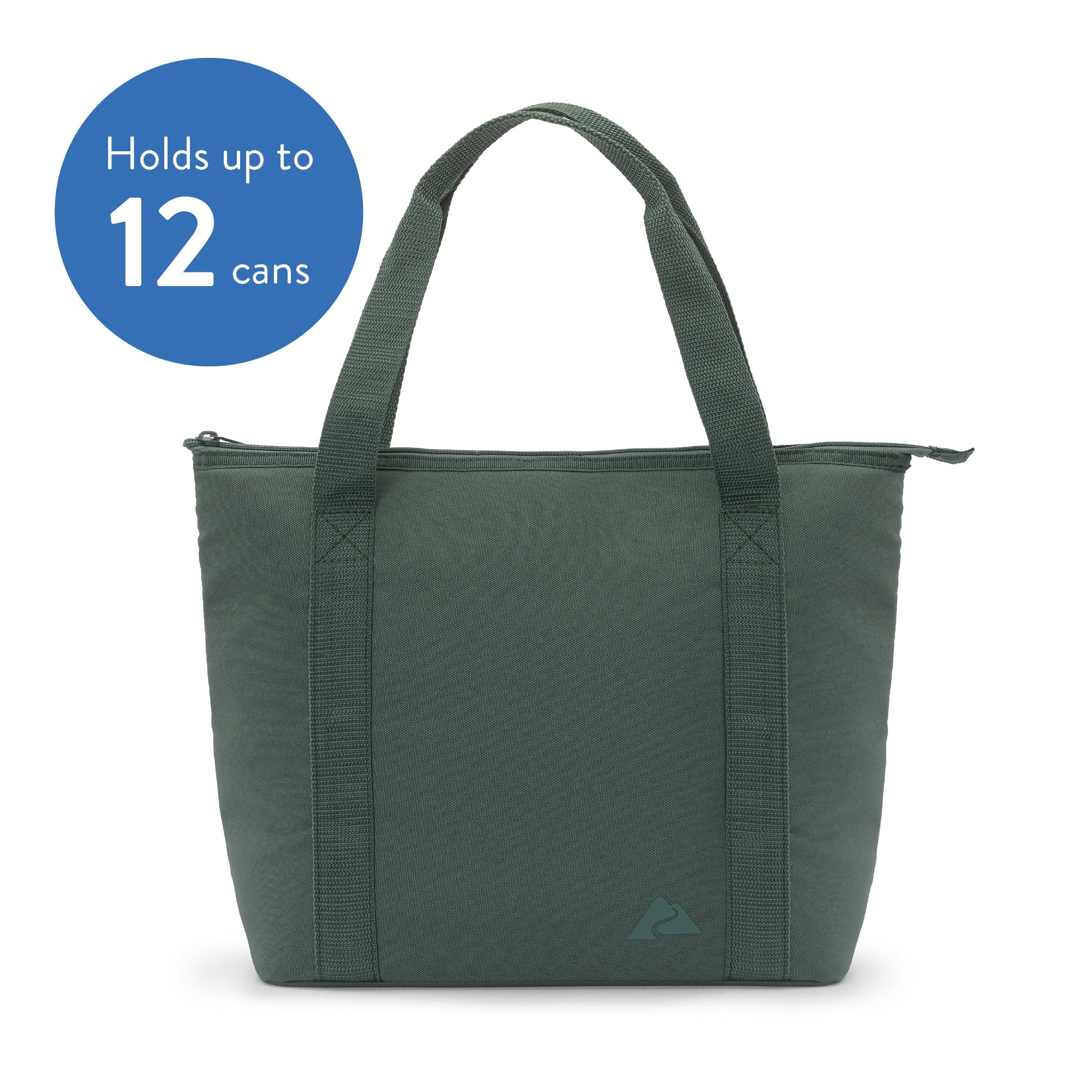 Ozark Trail 12 Can Soft Cooler Tote, Forest Green, 10.5 Quart Volume Capacity