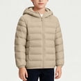 thumbnail image 5 of KyCheLot Boys Girls Zip up Jacket Solid Color Long Sleeve Hooded Outerwear Kids Winter Warm Windproof Coats, 5 of 8