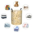 thumbnail image 6 of Fotbe World Map Laundry Basket with Handles, Waterproof Large Laundry Hamper, Wash Bag for Corner Dorm, Rolling Laundry Basket with Handles-Small, 6 of 8