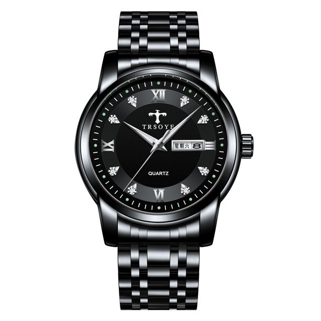 Reloj para hombre Explosions Correa de acero Luminoso 30 m Duración Resistente al agua Reloj de hombre Reloj de cuarzo Moda de negocios