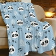 thumbnail image 2 of Panda Blanket for Women Girls Soft Cozy Panda Animal Stuff Decor Throw Blanket Plush Warm Panda Fleece Flannel Gifts Blankets for Adults Kids 50"x40", 2 of 6