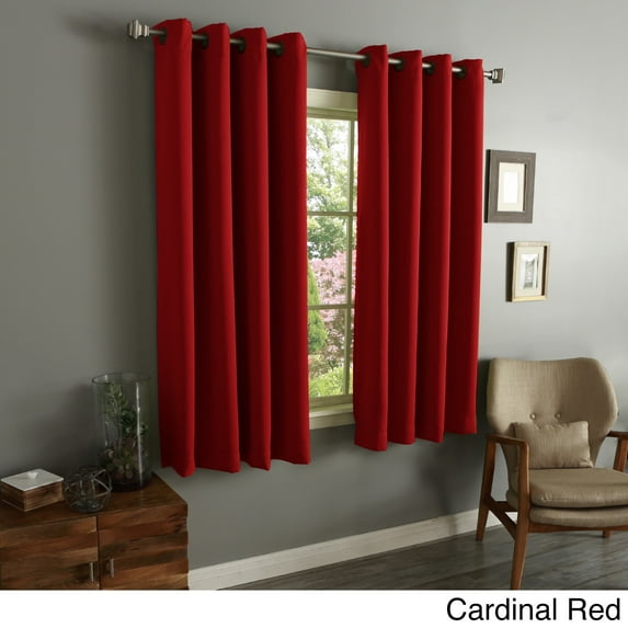 Aurora Home 54 Inch Thermal Insulated Blackout Grommet Top Curtain Panel Pair - 52"W X 54"L Each