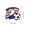 D, variant on Dademeo Soccer Match Badge Brooch Alloy Collectible Pin Souvenir Gift for Football Fan Memorabilia