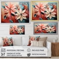 thumbnail image 4 of Designart "Geometric Poinsettia Abstraction I" Floral Floater Framed Wall Art Print, 4 of 7