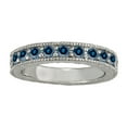 thumbnail image 5 of 1.50 Ct Ctw Channel Prong Setting Blue Diamond Wedding Band - 10K Gold, 5 of 9