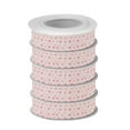 thumbnail image 2 of 5 Rolls Christmas Ribbon 1.5 inch Wide Decorative Ribbon for Gift Wrapping and Holiday Decorations Pink Love Heart, 2 of 7