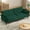 Green, variant on COPIAE 89" Futon Sofa Bed, Convertible Velvet Sleeper Sofa Tufted Futon Couch Bed with 2 Square Pillows, 2 Seater Loveseat with Adjustable Armrests Backrest for Apartment, Office, Green
