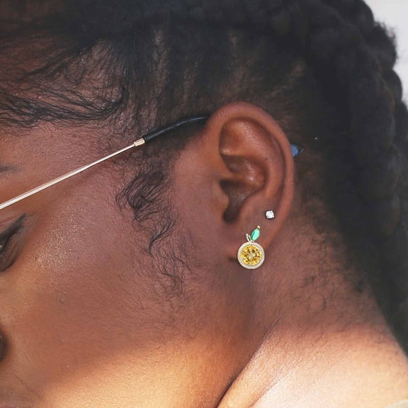 LOLIPPYY 1Pair Stylish Lemon Earrings Yellow Ear Drops Fruit Jewelry for Decorative Daily Wear