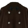 thumbnail image 4 of Hvyesh Medieval Hooded Cloak Renaissance Cape with Ruffled Shawl Collar Button Long Cloak for Women Men Halloween Cosplay, 4 of 4