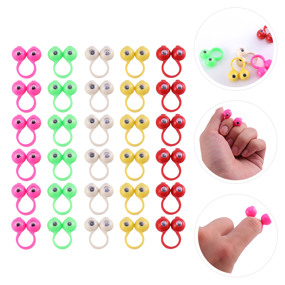 50 Anneaux Yeux Pour Doigts UKCOCO - Jouets éducatifs Marionnettes à Doigts Pour Enfants Dès 3 Ans, Motricité Fine