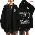 thumbnail image 3 of Chaqueta con cremallera de Anime para hombre y mujer, Sudadera con capucha con estampado de Gojo Satoru, ropa de calle informal Harajuku Unisex, otoño, 3 of 4