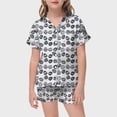 thumbnail image 2 of MIASHUI Pyjama Boutonné 2 Pcs Garçon Fille Imprimé de Pâques pour Enfants, Gris Clair, 4-5 Ans, 2 of 5