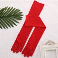 thumbnail image 2 of facefd 2 Pcs 45cm Multicolores Gants Longs pour Femmes Robe de Dîner Mitaines Chaudes pour Dames Conduite Automne Festival Fête Rouge, 2 of 8